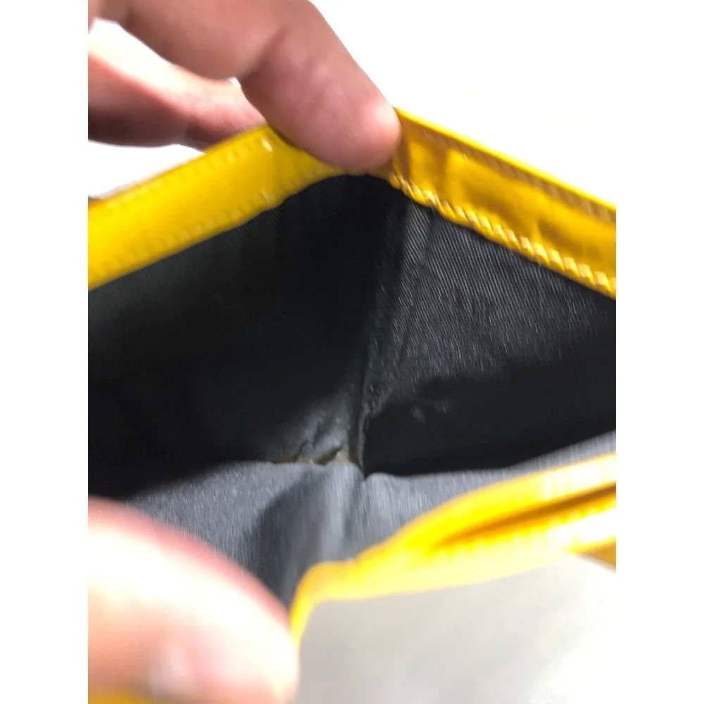 Bvlgari Logomania Bifold Wallet Black Pink Canvas Yellow Leather Italy ABEMEM